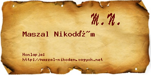 Maszal Nikodém névjegykártya